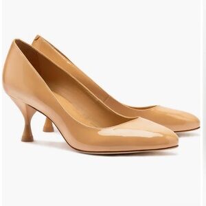 LARROUDE Patent Leather Michelle Lo stiletto Pumps shoes 6.5M